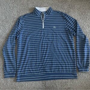 RARE Rhoback USA Flag Striped Quater Zip Pullover Sweater